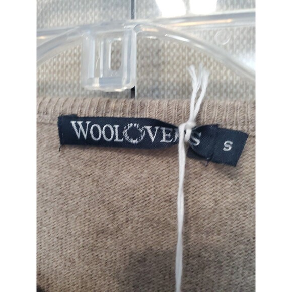 Woolovers Merino Wool/Cashmere Brown Argyle Long Sleeve Pullover Sweater S NWT - Picture 3 of 10